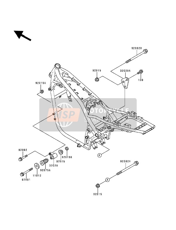 320291809, BRACKET-ENGINE, Rr, Upp, Kawasaki, 0