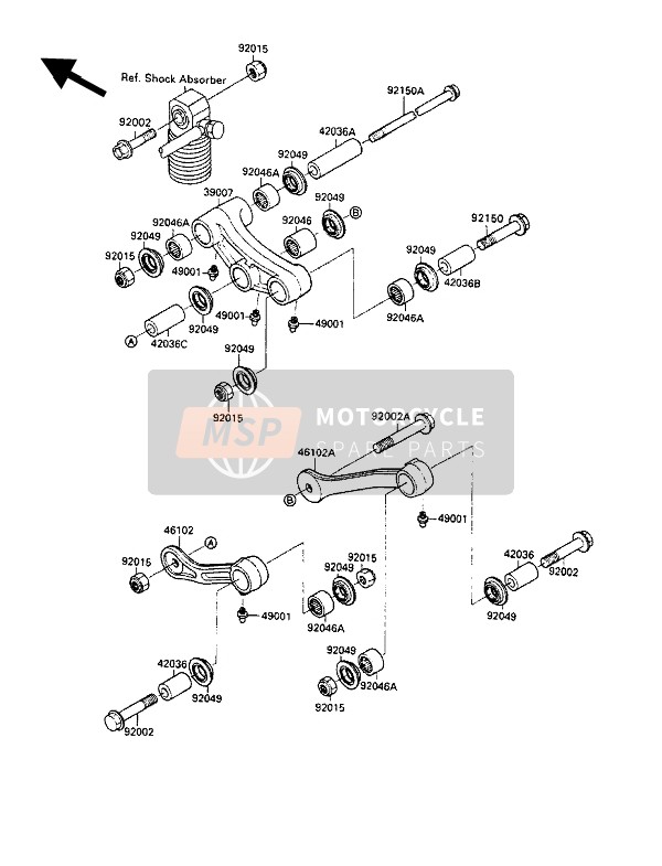 Kawasaki ZZ-R1100 1992 Suspension for a 1992 Kawasaki ZZ-R1100