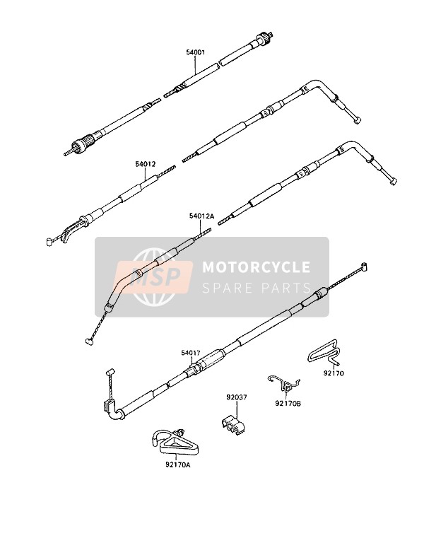 Kawasaki ZZ-R1100 1992 Cable for a 1992 Kawasaki ZZ-R1100