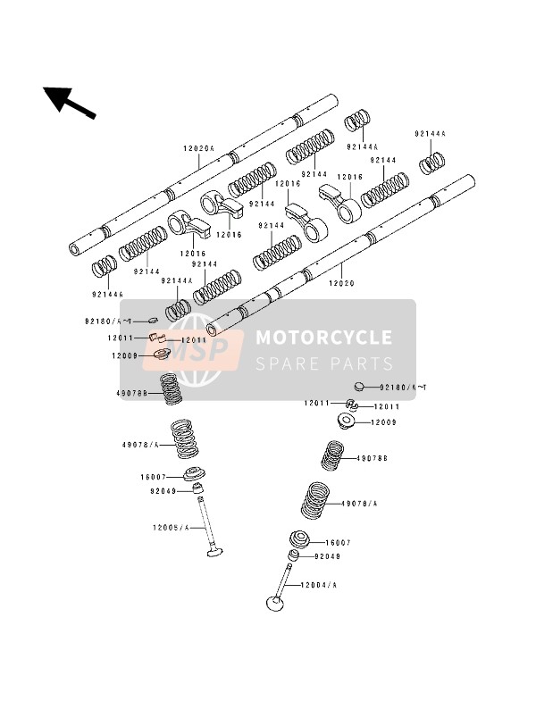 490781114, Motorklep Veer, Kawasaki, 2