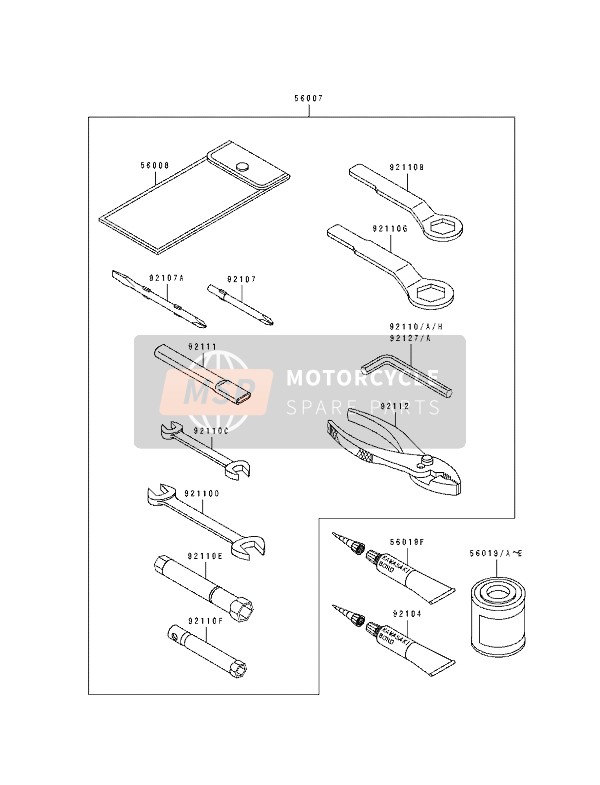 Kawasaki ZXR750 1993 Outils des propriétaires pour un 1993 Kawasaki ZXR750