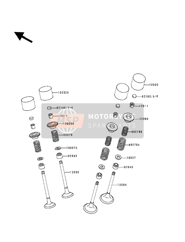 490781126, SPRING-ENGINE Valve,Intake,Out, Kawasaki, 0