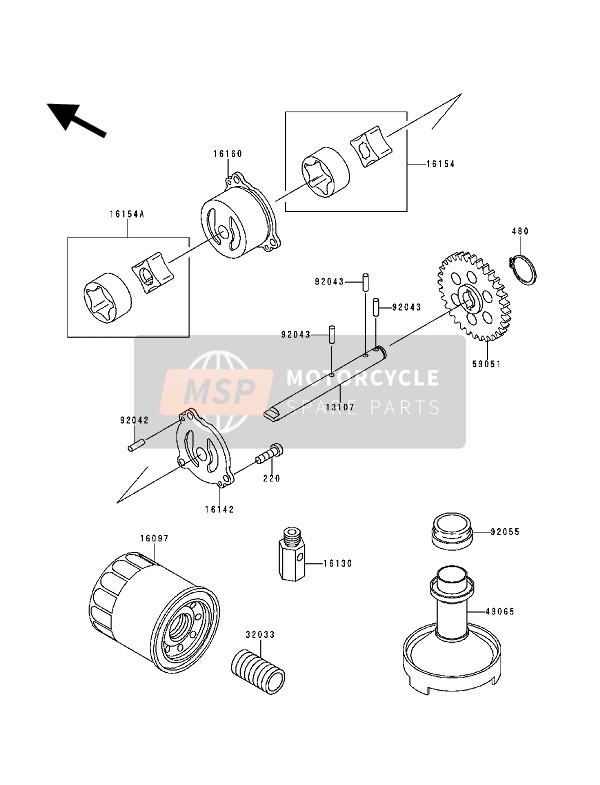 Kawasaki ZZ-R600 1993 Oil Pump for a 1993 Kawasaki ZZ-R600