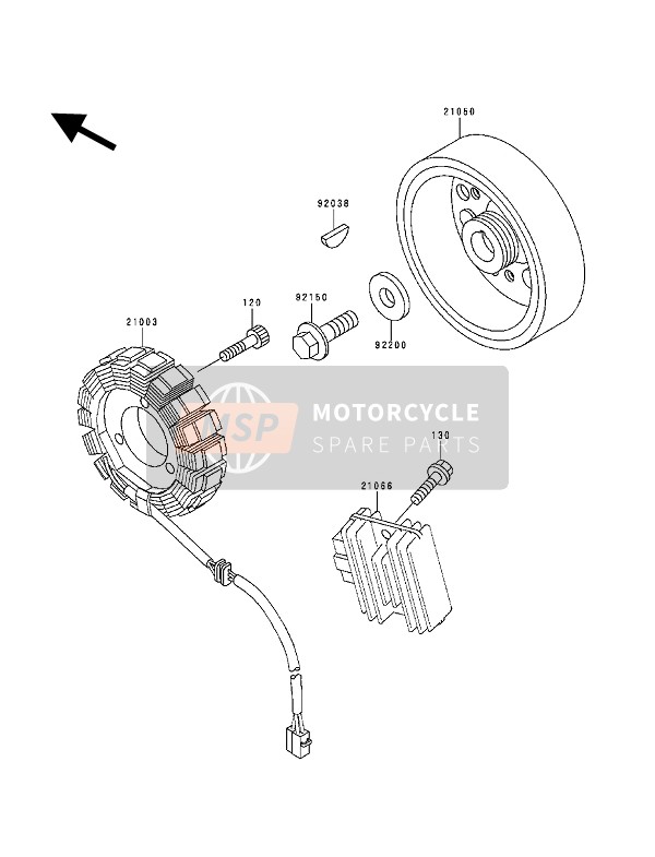 Kawasaki ZZ-R600 1993 Generator for a 1993 Kawasaki ZZ-R600