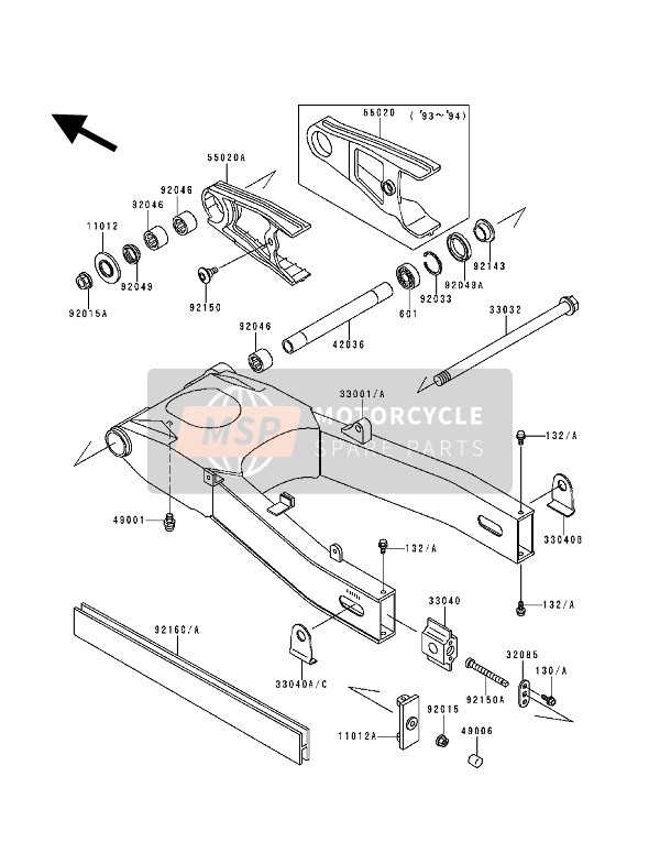 330401141, ADJUSTER-CHAIN,Outside,Lh, Kawasaki, 0