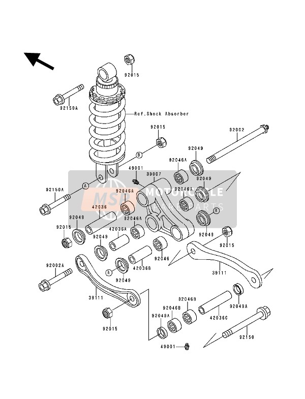 Kawasaki ZZ-R600 1993 Suspension for a 1993 Kawasaki ZZ-R600