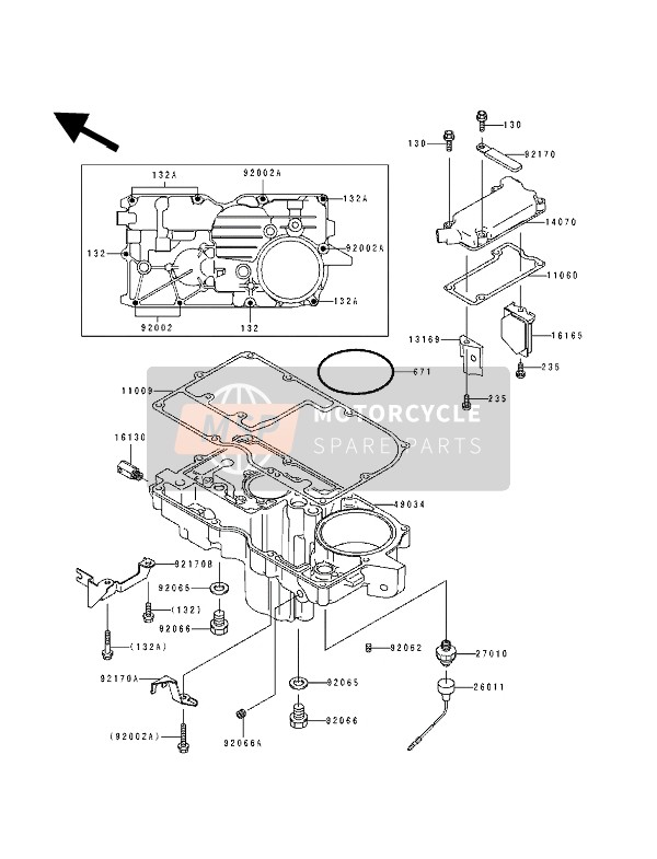 921701188, Klammer, Kawasaki, 1