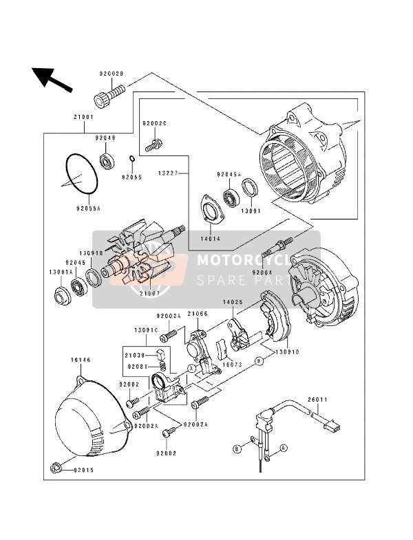 Kawasaki ZZ-R1100 1993 Generator for a 1993 Kawasaki ZZ-R1100