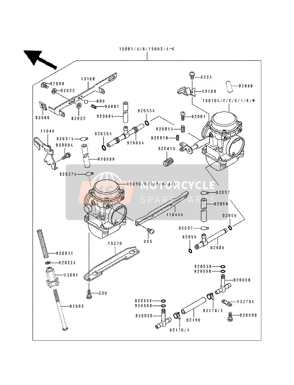 150101703, Carburetor,Rh, Kawasaki, 1