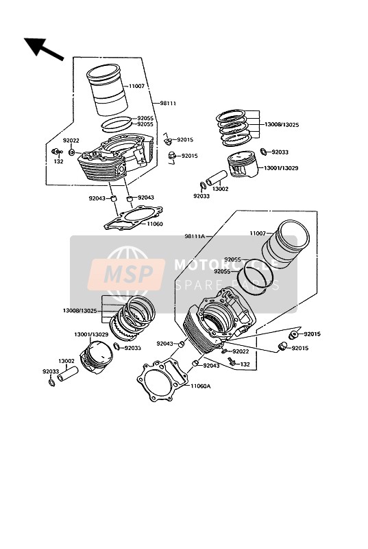 Kawasaki VN-15 1994 Cylinder & Piston(S) for a 1994 Kawasaki VN-15