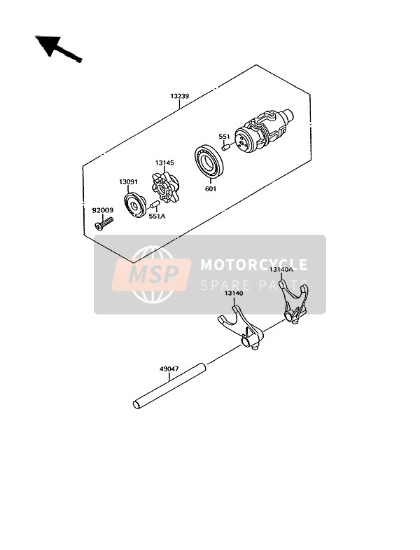 Tambour de changement de vitesse & Fourchette de changement de vitesse(S)