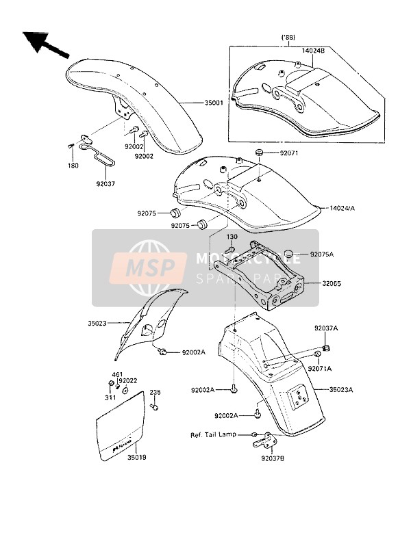 Kawasaki LTD450 1986 Fenders for a 1986 Kawasaki LTD450