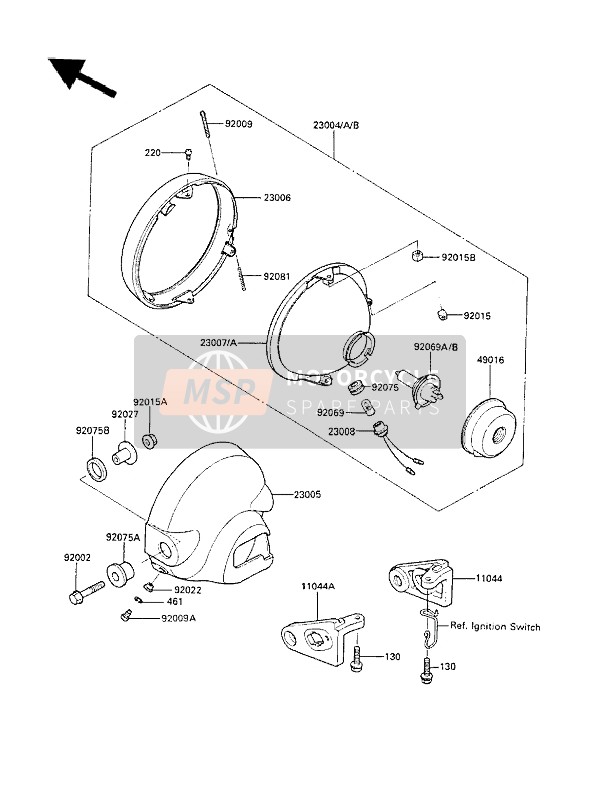 Kawasaki LTD450 1986 Headlight(S) for a 1986 Kawasaki LTD450