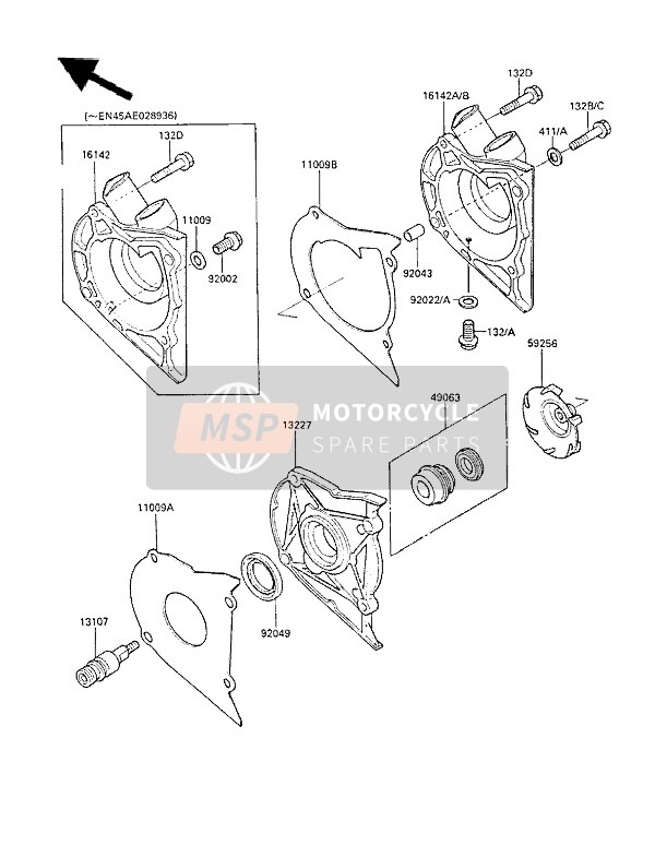 Kawasaki LTD450 1987 Water Pump for a 1987 Kawasaki LTD450