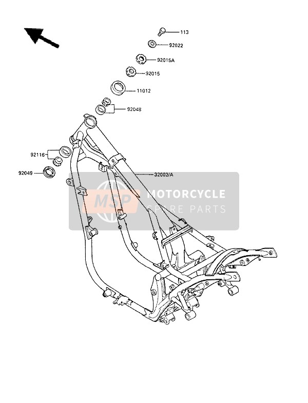 Kawasaki LTD450 1987 Frame for a 1987 Kawasaki LTD450