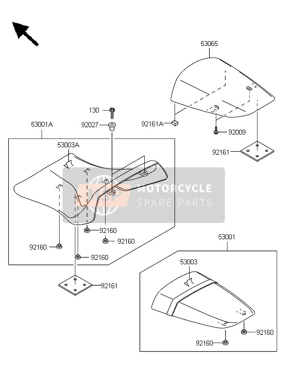 Kawasaki NINJA ZX-12R 2006 Asiento para un 2006 Kawasaki NINJA ZX-12R