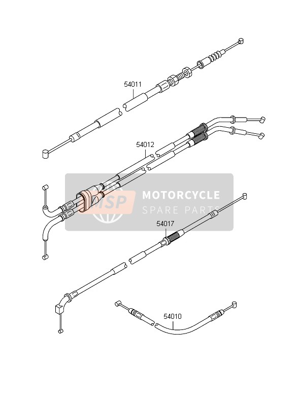 Kawasaki NINJA ZX-12R 2006 Cables para un 2006 Kawasaki NINJA ZX-12R