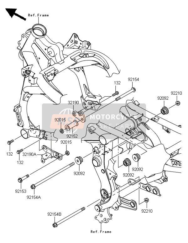 921540373, Bolt,Flanged,10X170, Kawasaki, 0