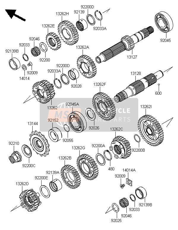 Kawasaki VERSYS ABS 2010 Trasmissione per un 2010 Kawasaki VERSYS ABS