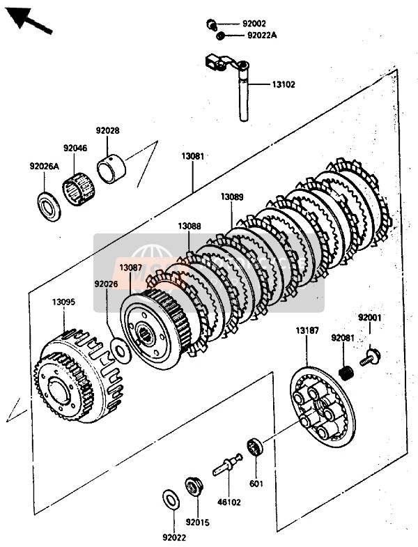 Kawasaki GPZ600R 1986 Clutch for a 1986 Kawasaki GPZ600R