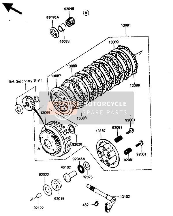 Kawasaki GPZ750 1987 Clutch for a 1987 Kawasaki GPZ750