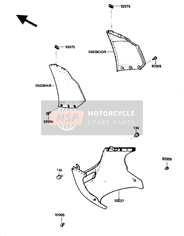 Kawasaki GPZ750 1987 Cowling Lowers for a 1987 Kawasaki GPZ750