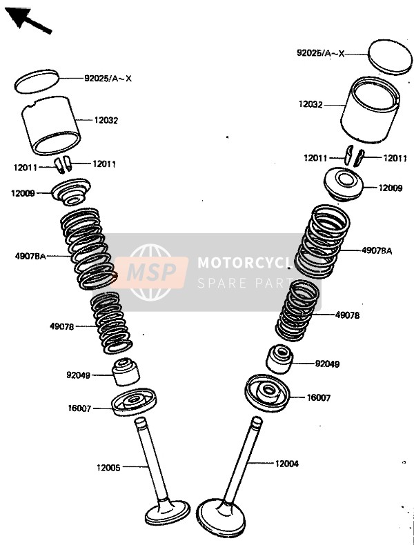 Kawasaki ZN1300 1986 Valve for a 1986 Kawasaki ZN1300