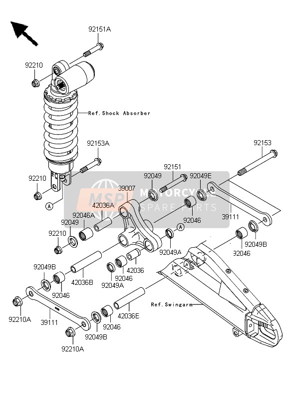 Kawasaki NINJA ZX-6R 2006 Suspension pour un 2006 Kawasaki NINJA ZX-6R