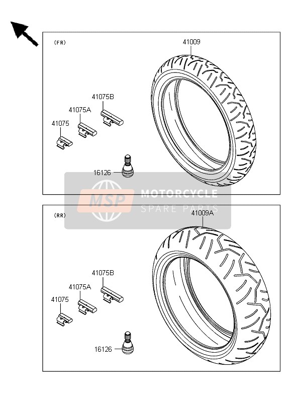 Kawasaki NINJA ZX-6R 2006 Tyres for a 2006 Kawasaki NINJA ZX-6R