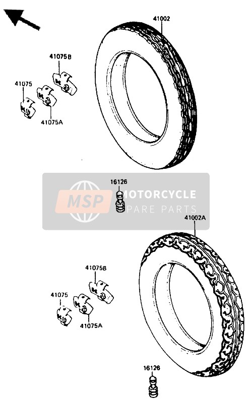 Kawasaki ZX400 1987 Tyre for a 1987 Kawasaki ZX400