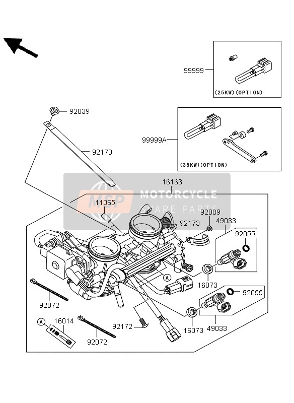 Kawasaki VERSYS 2011 Throttle for a 2011 Kawasaki VERSYS