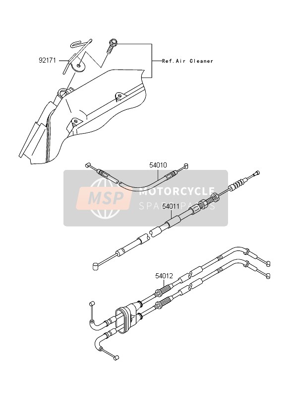 Kawasaki NINJA ZX-6R 2006 Cables for a 2006 Kawasaki NINJA ZX-6R