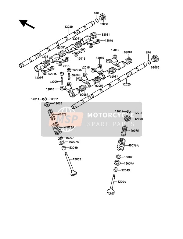 Kawasaki GPZ1000RX 1988 Valves for a 1988 Kawasaki GPZ1000RX