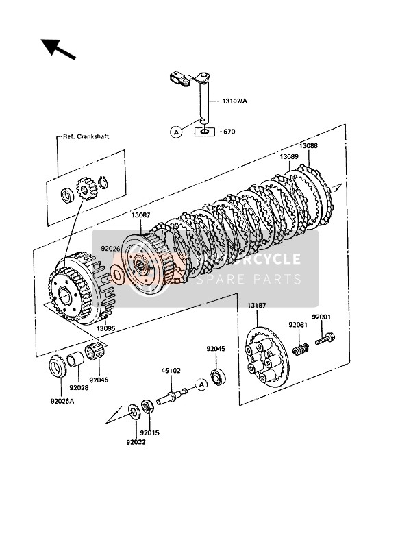 Kawasaki GT550 1987 Clutch for a 1987 Kawasaki GT550