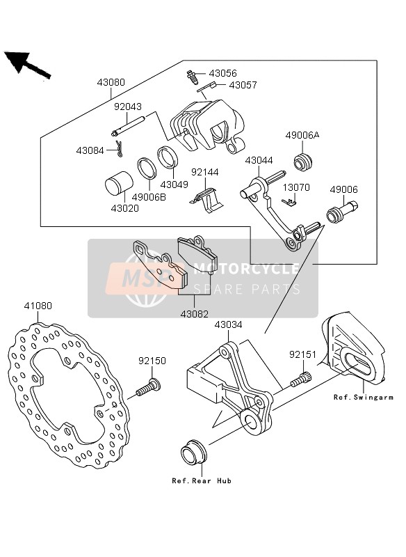 Kawasaki VERSYS 2011 Rear Brake for a 2011 Kawasaki VERSYS