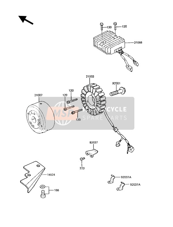 Kawasaki Z1300 1987 Generator for a 1987 Kawasaki Z1300