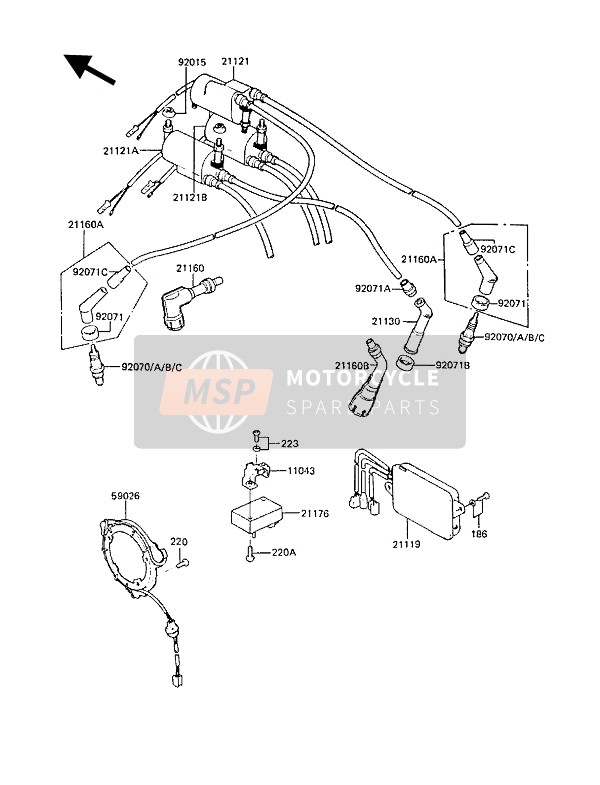 Kawasaki Z1300 1987 Ignition System for a 1987 Kawasaki Z1300