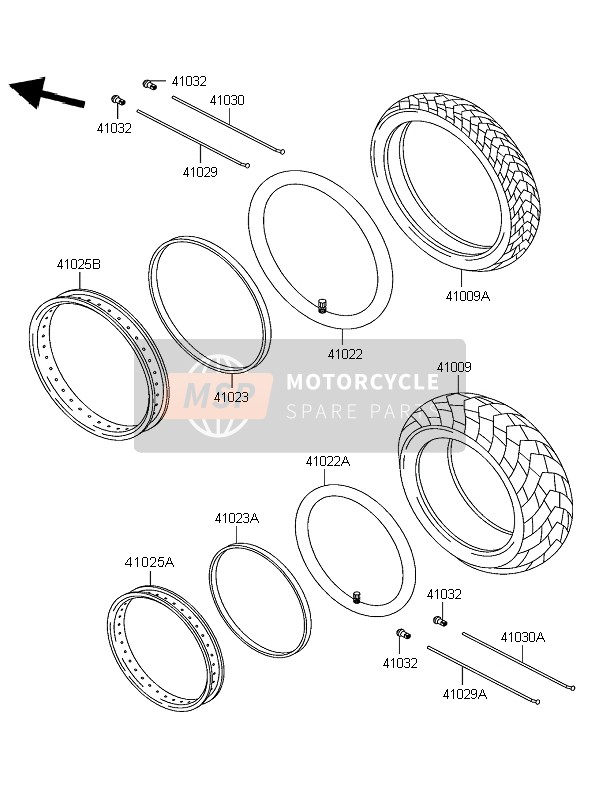 Kawasaki ELIMINATOR 125 2003 Tyres for a 2003 Kawasaki ELIMINATOR 125