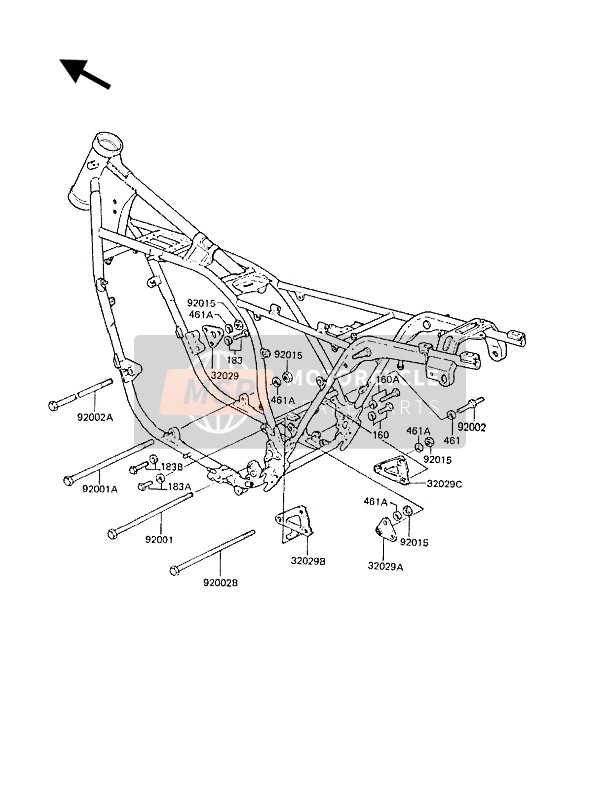 Kawasaki Z1300 1988 Frame Fittings for a 1988 Kawasaki Z1300