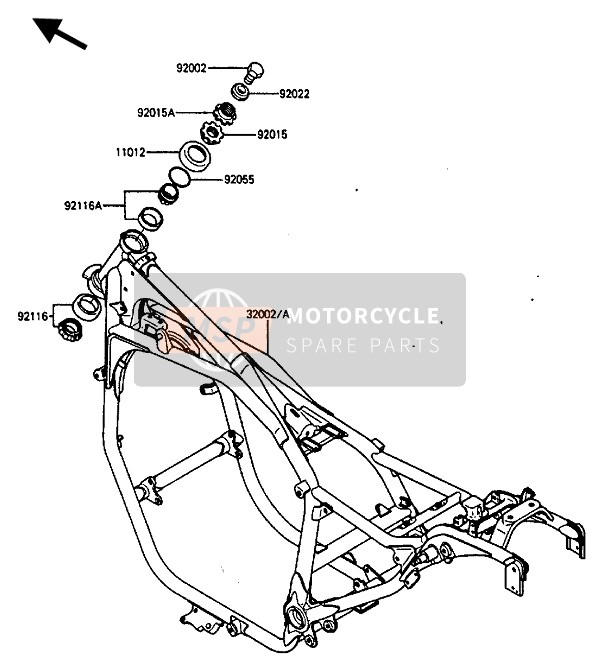 Kawasaki ZL600 1987 Frame for a 1987 Kawasaki ZL600