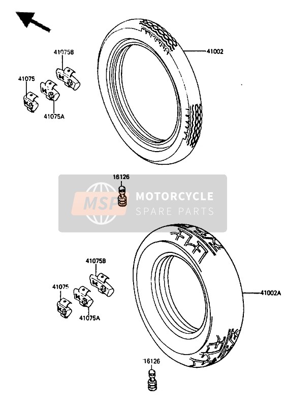 Kawasaki ZL600 1987 Tyre for a 1987 Kawasaki ZL600