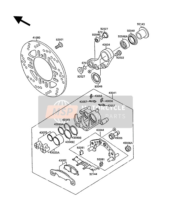 Freno posteriore (F2-F2A)