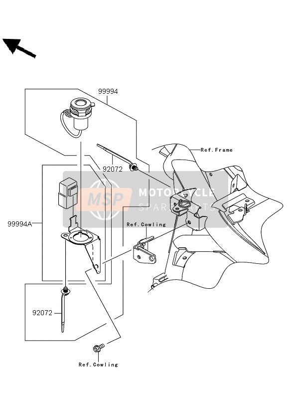 Kawasaki VERSYS 2011 Accessory (DC12V Socket) for a 2011 Kawasaki VERSYS