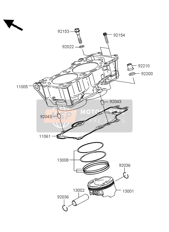 Kawasaki VERSYS ABS 2011 Cylinder & Piston(S) for a 2011 Kawasaki VERSYS ABS