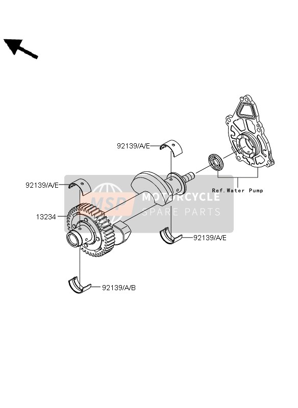 Kawasaki VERSYS ABS 2011 Balancer voor een 2011 Kawasaki VERSYS ABS