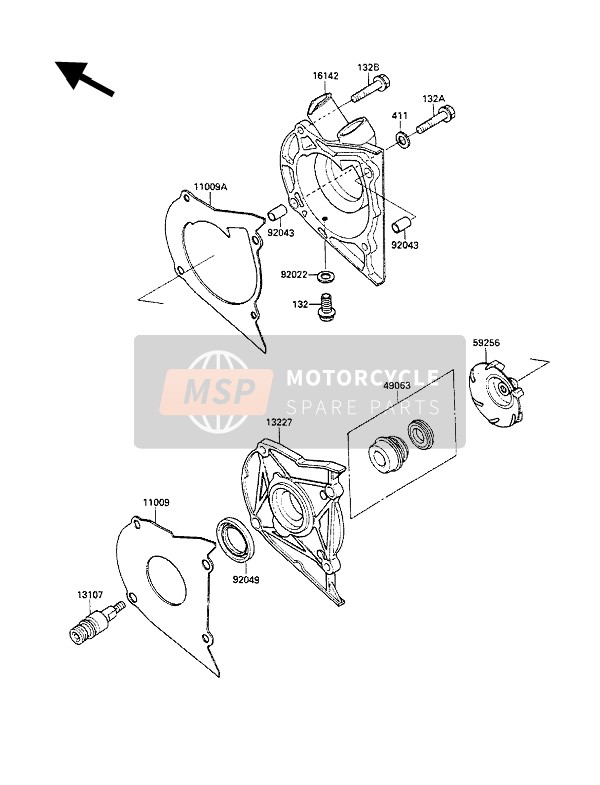 Kawasaki GPZ500S 1989 WASSERPUMPE für ein 1989 Kawasaki GPZ500S