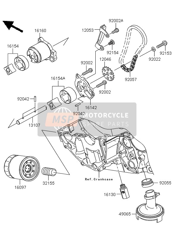 Kawasaki VERSYS ABS 2011 Oil Pump for a 2011 Kawasaki VERSYS ABS