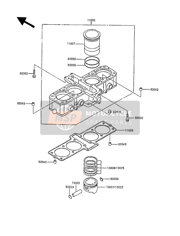 Kawasaki GPZ600R 1988 Cylinder & Piston(S) for a 1988 Kawasaki GPZ600R