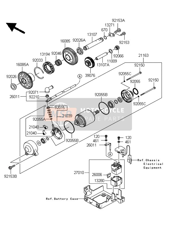 Kawasaki ZZR1400 ABS 2006 Motor de arranque para un 2006 Kawasaki ZZR1400 ABS