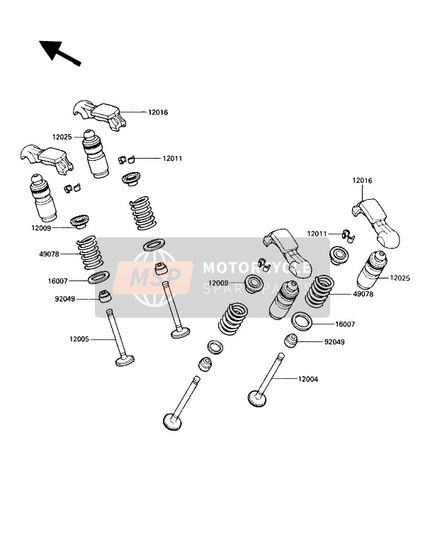 Kawasaki VOYAGER XII 1988 Valvola per un 1988 Kawasaki VOYAGER XII